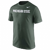 Michigan State Spartans Nike Wordmark WEM T-Shirt - Green,baseball caps,new era cap wholesale,wholesale hats